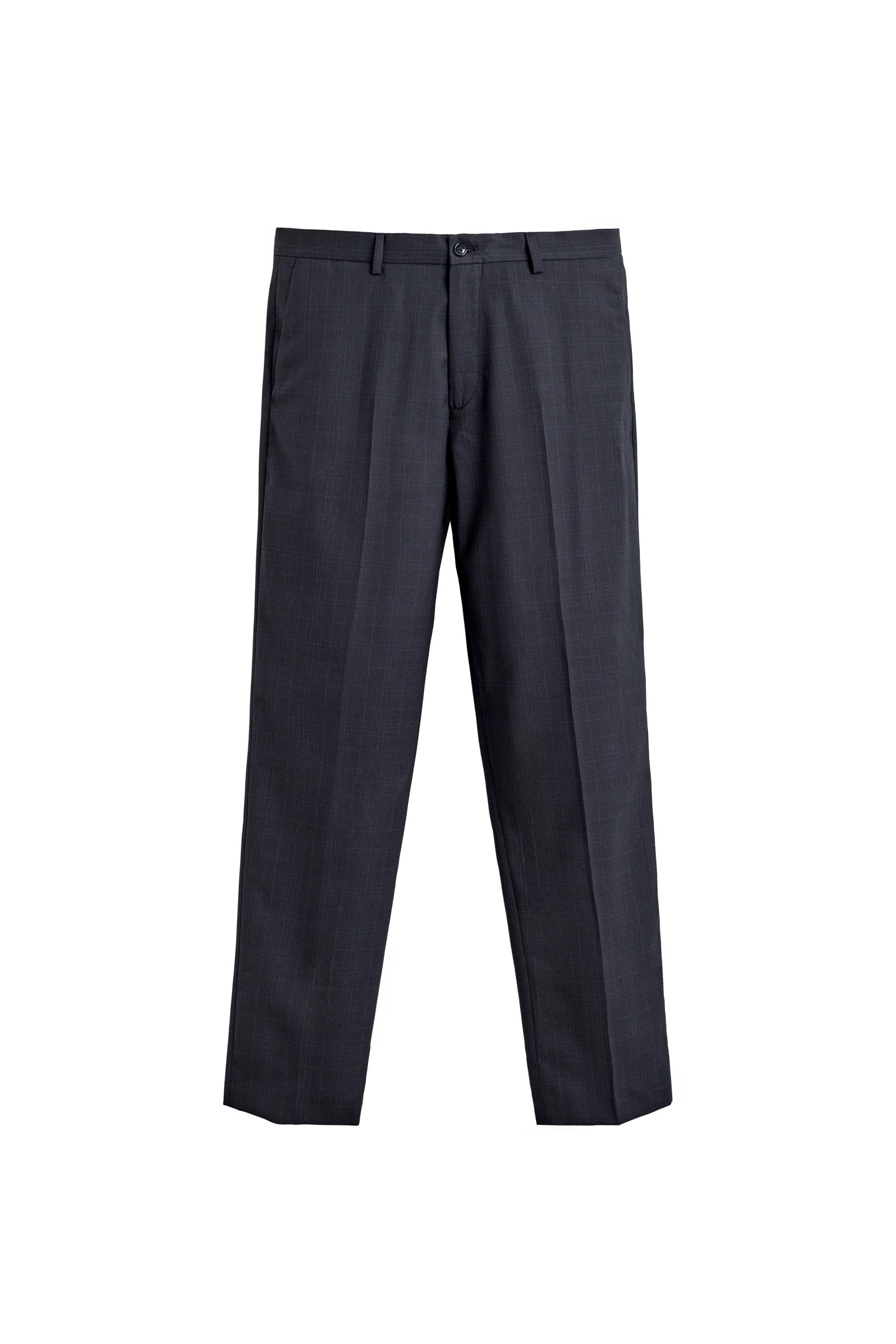 REGULAR FIT PLAID SUIT PANTS